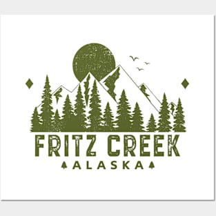 Fritz Creek Alaska Mountain Souvenir Posters and Art